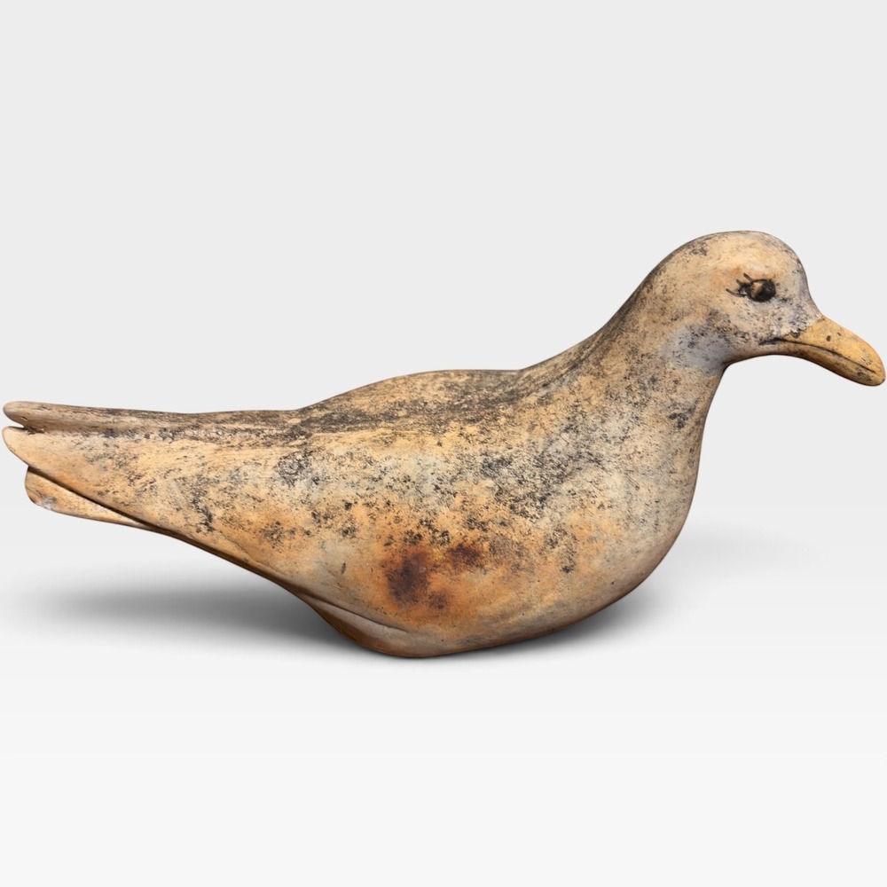 VTG Wabi-Sabi Seagull Hollow Clay Seabird Folk Art Coastal - Picture 2 of 10